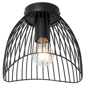Design plafondlamp zwart draad 20cm - Pua Design E27 rond Binnenverlichting Lamp