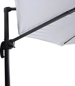 The Outsider Ronde Zweefparasol - Fleur - 3m - Zwart/wit - The Outsider