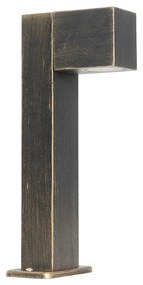 Industriële staande buitenlamp antiek goud 35 cm IP44 - Baleno