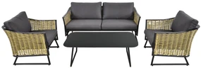 Lesli Living Stoel-Bank Loungeset - Solamente - Wicker - Lesli Living