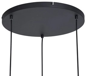 Design hanglamp zwart rond 3-lichts - Indu