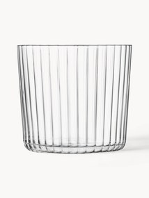 Mondgeblazen tumblers Gio met groefstructuur, 4-delig