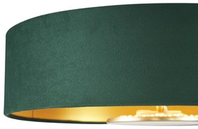 Moderne plafondlamp groen met gouden binnenkant incl. LED 3-staps dimbaar - Bredow Modern rond Binnenverlichting Lamp