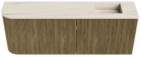 Mondiaz Joya DLux 110cm toiletmeubel ronding links dusk met wastafel faye rechts zonder kraangat meli