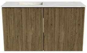 Mondiaz Joya DLux 70cm toiletmeubel dusk met wastafel faye links zonder kraangat ostra