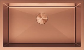 Mexen Trixo roestvrijstalen spoelbak 1-komorige 750 x 440 mm, koper - 6415751000-65