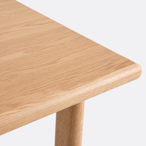 Bartafel, massief eiken en gefineerd, 140 cm breed, DOUVE