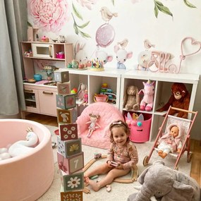 INSPIO Muurstickers - Aquarel dieren achter de commode