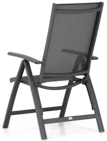 Tuinset Ronde Tuintafel 4 personen 125 cm Aluminium/Textileen /Aluminium/textileen Grijs  Presto Vasto/Ancona