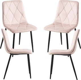 Set 4 Lyke Fluwelen Stoelen