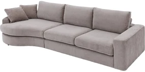 Goossens Excellent Bank Lotte bruin, stof, 2,5-zits, stijlvol landelijk
