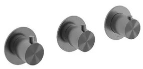 Hotbath Archie Afbouwdeel - douche thermostaat - 2 stopkranen - Geborsteld gunmetal PVD AR7067EXTBGP