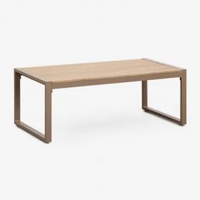 Rectangulaire 110x55 Cm Aluminium Lipov Tuintafel Moka Bruin - Sklum