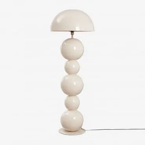 Boulia Ijzeren Vloerlamp Tapioca Beige & ↑155 Cm - Sklum
