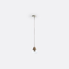 Hanglamp in glas en houtØ14 cm, Nasoa
