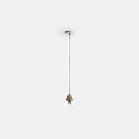 Hanglamp in glas en houtØ14 cm, Nasoa