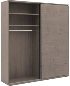 Goossens Excellent Kledingkast Nature, 200 cm breed, 223 cm hoog, 2 hout schuifdeuren
