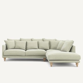 Hoekbank stonewashed fluweel, Lazare