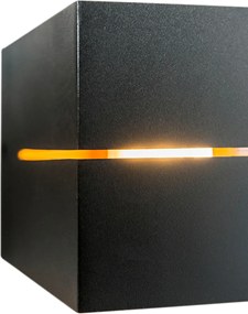 Set van 4 smart wandlampen zwart met goud 9,7 cm incl. Wifi G9 - Transfer Groove