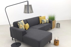 Boavista Sunbrella loungebank chaise longue - Sooty - 2-delig - rechts