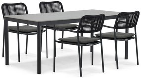 Tuinset 4 personen 180 cm Aluminium/rope Grijs Coco Penya/Como