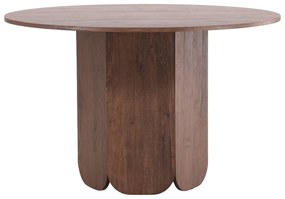 Ronde Eettafel Vijfhoekpoot Mocca - 120 X 120cm.