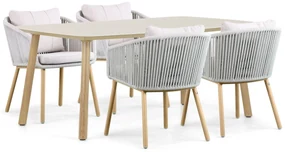 Tuinset 4 personen 180 cm Aluminium/rope Grijs Lifestyle Garden Furniture Bloom/Bloom