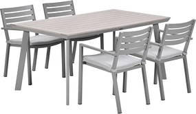 Garden Impressions Amarillo tuinset 5-delig - Penedo tuintafel 160x90 taupe