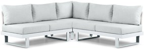 Hoek loungeset 5 personen Aluminium Wit Lifestyle Garden Furniture Lorenzo