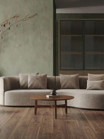 Mazzoni BELLUNO Naturel Noten (Donkerbruin) - HOUTEN SALONTAFEL Ø65 cm ROND MODERN CLASSIC