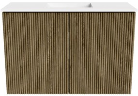 Mondiaz Joya 60cm toiletmeubel dusk met wastafel faye midden 1 kraangat talc