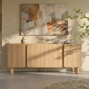 Eiken Dressoir Modern - 180x40x75cm.