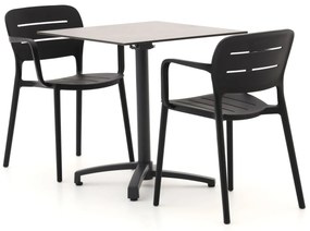 Diningset Forza | 2 personen kunststof | Tuinset stapelbaar | 3-delig | Kees Smit Tuinmeubelen