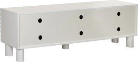 Wit Tv-meubel Met Grote Ribbels 180 Cm - 180x40x55cm.