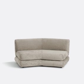 Omvormbare 2-zitsbank in dik fluweel, HOOVER