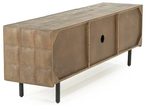 Eleonora Felix Tv-meubel Mangohout Met Vierkantjes 162 Cm - 162x41.5x54cm.