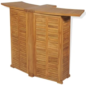 vidaXL Bartafel inklapbaar 155x53x105 cm massief teakhout