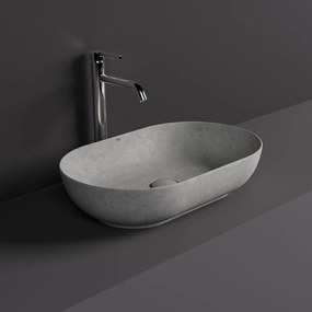 Rak Skin ovale waskom 55x35cm grijs beton