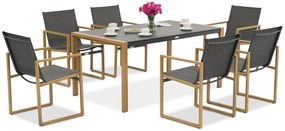 Tuinmeubelset voor 6 personen Lugo Garden Point antraciet