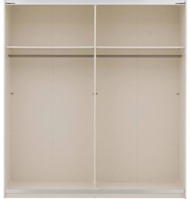 Goossens Kledingkast Easy Storage Sdk, 203 cm breed, 220 cm hoog, 2x 3 paneel glas schuifdeuren