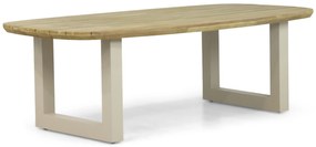 Dining Tuintafel rechthoekig 240 x 100 cm Aluminium/Teak Taupe Falcon/Talai