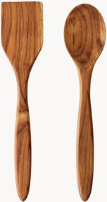 Serveerscheppen RAW van teakhout, 2-delig