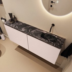 Mondiaz Ture DLux toiletmeubel 120cm rosee met wastafel lava rechts zonder kraangat