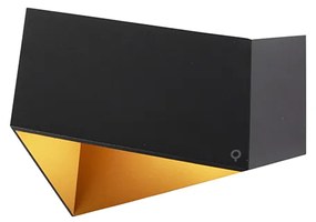 Design wandlamp zwart met gouden binnenkant - Fold Design, Modern G9 Binnenverlichting Lamp