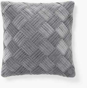 Fluwelen kussenhoes Sina met structuurpatroon