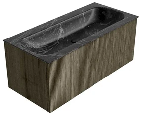 Mondiaz Kurve-dlux 100cm badmeubel shadow met 1 lade en wastafel big medium midden zonder kraangat lava