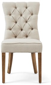 Rivièra Maison - Balmoral Dining Chair, oxford weave, flanders flax - Kleur: beige