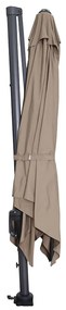 Garden Impressions Hawaii zweefparasol 300x300 cm - frame carbon black - doek taupe
