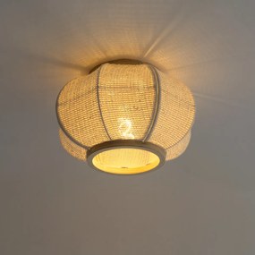Oosterse plafondlamp naturel - Rob