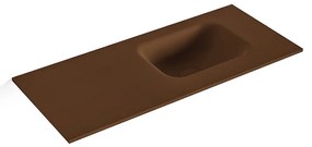 MONDIAZ LEX Rust solid surface inleg wastafel voor toiletmeubel 70cm. Positie wasbak rechts